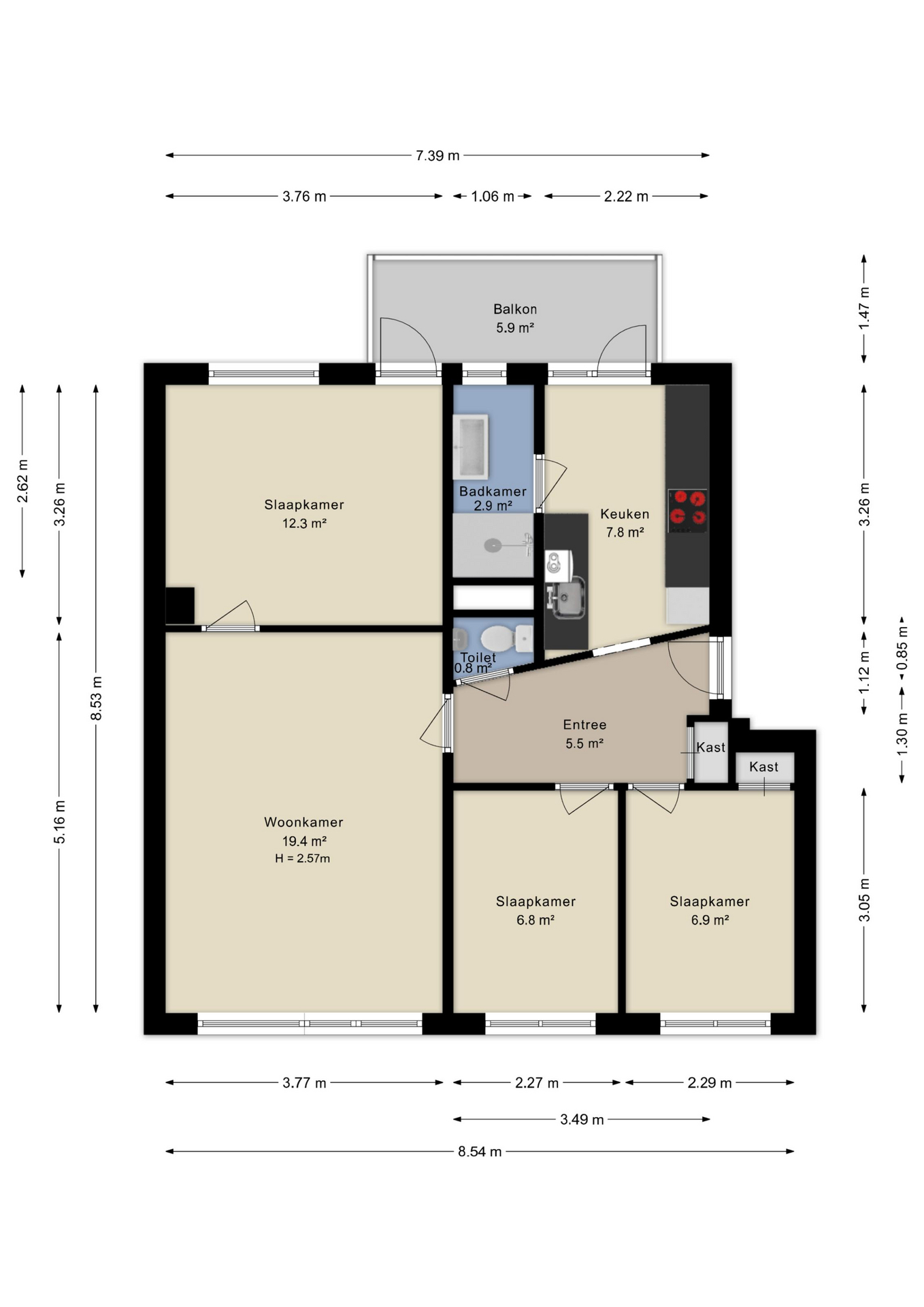 Plattegrond Appartement