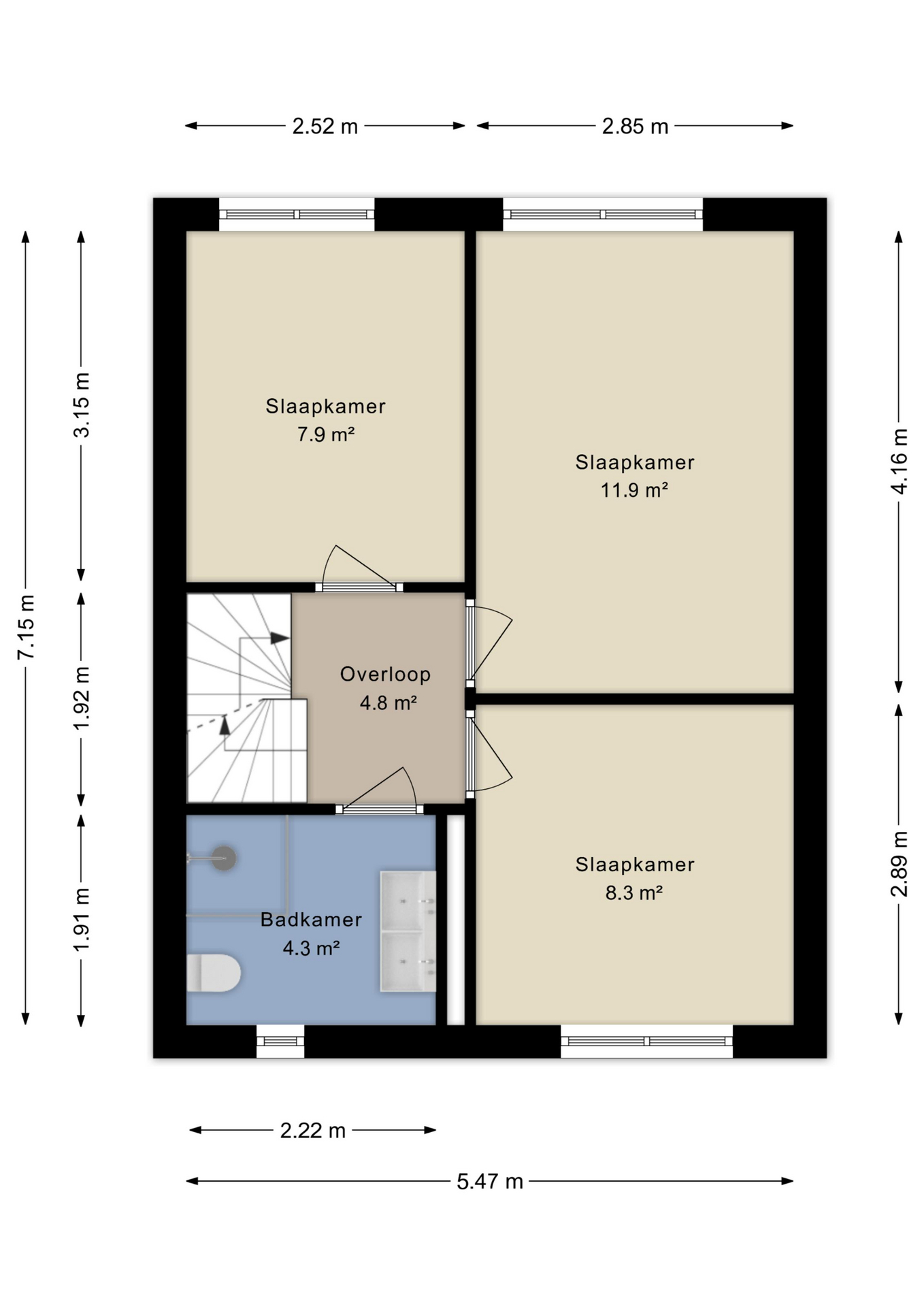 Plattegrond Eerste verdieping