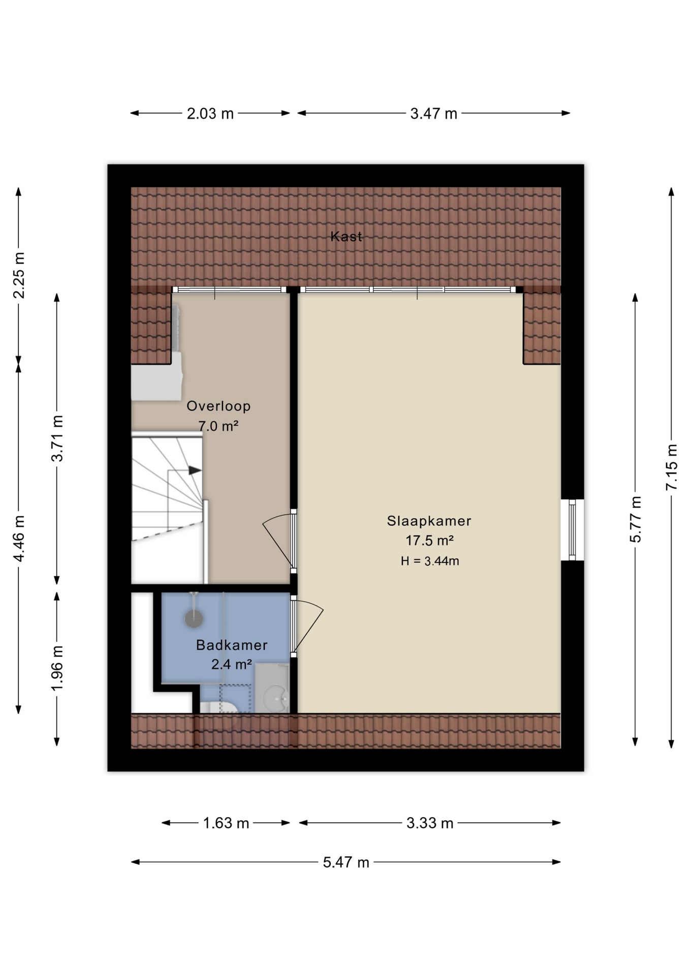 Plattegrond Tweede verdieping