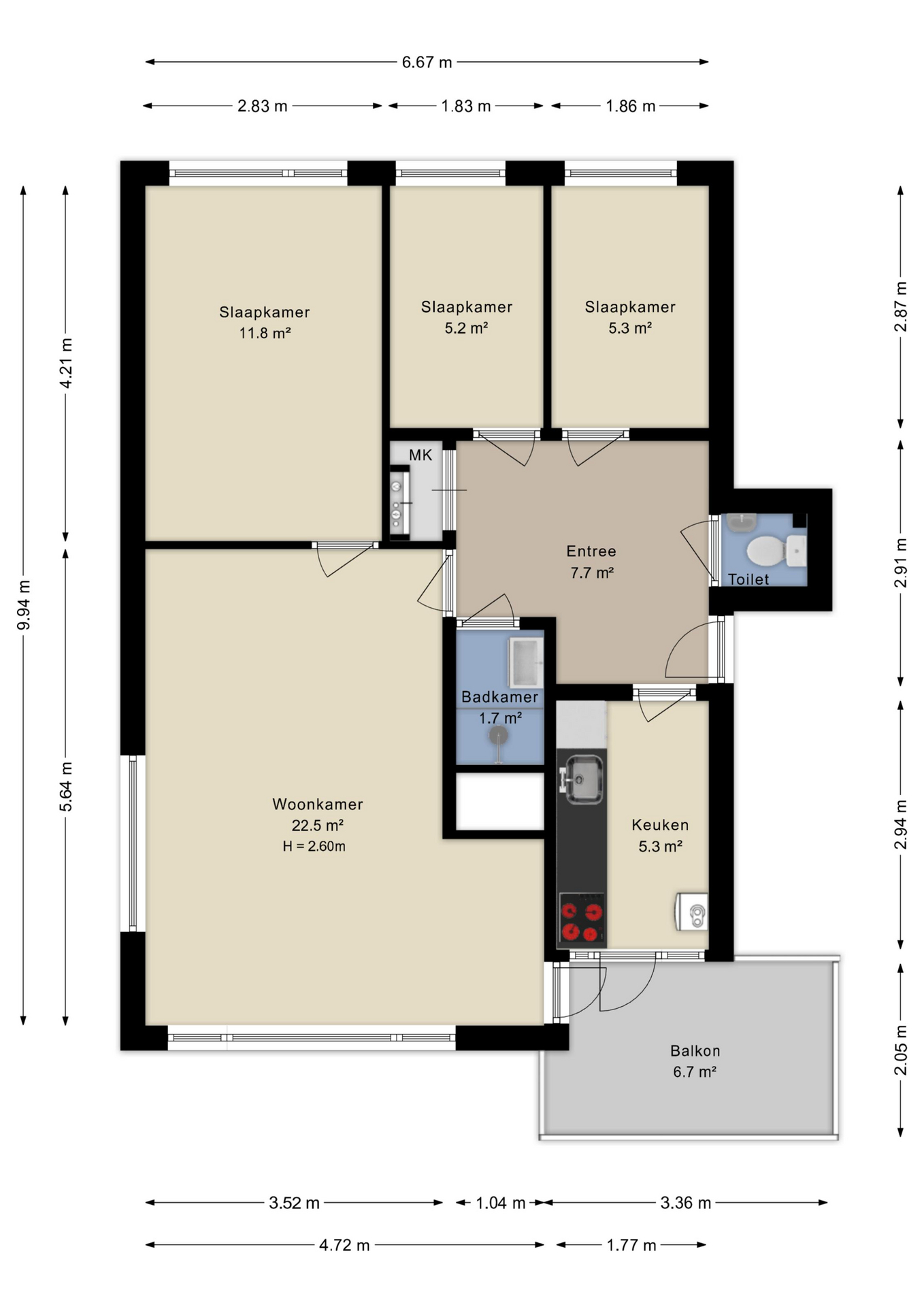 Plattegrond Appartement