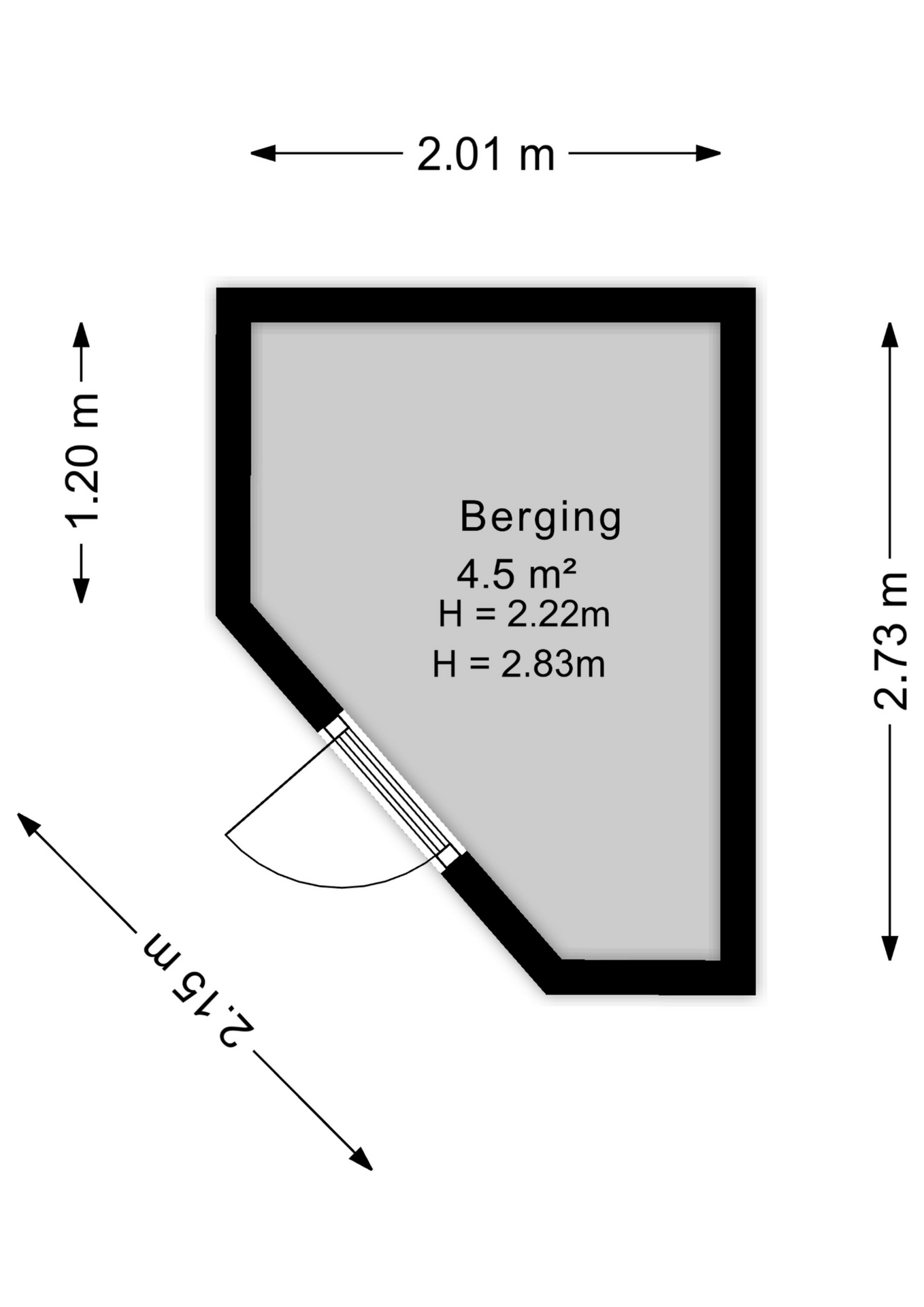 Plattegrond Berging
