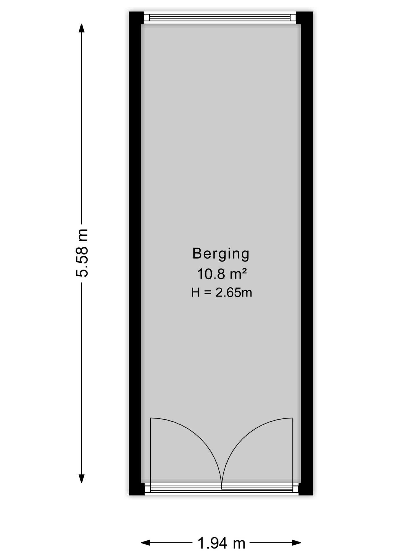 Plattegrond Berging